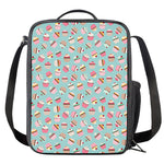 Pastel Cupcake Pattern Print Crossbody Lunch Bag