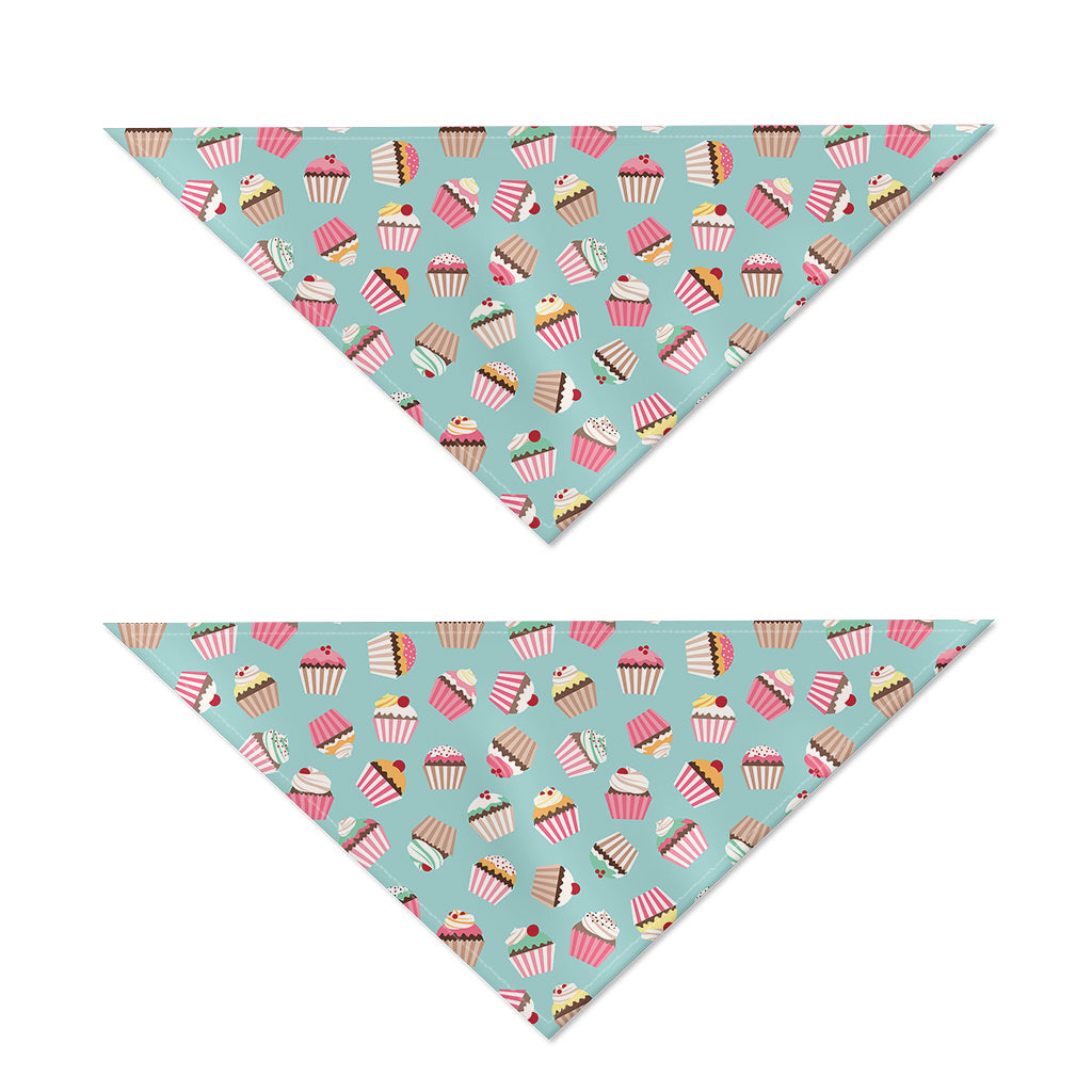 Pastel Cupcake Pattern Print Dog Bandana