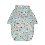 Pastel Cupcake Pattern Print Dog Zip Up Hoodie