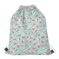 Pastel Cupcake Pattern Print Drawstring Bag