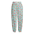 Pastel Cupcake Pattern Print Fleece Lined Knit Pants