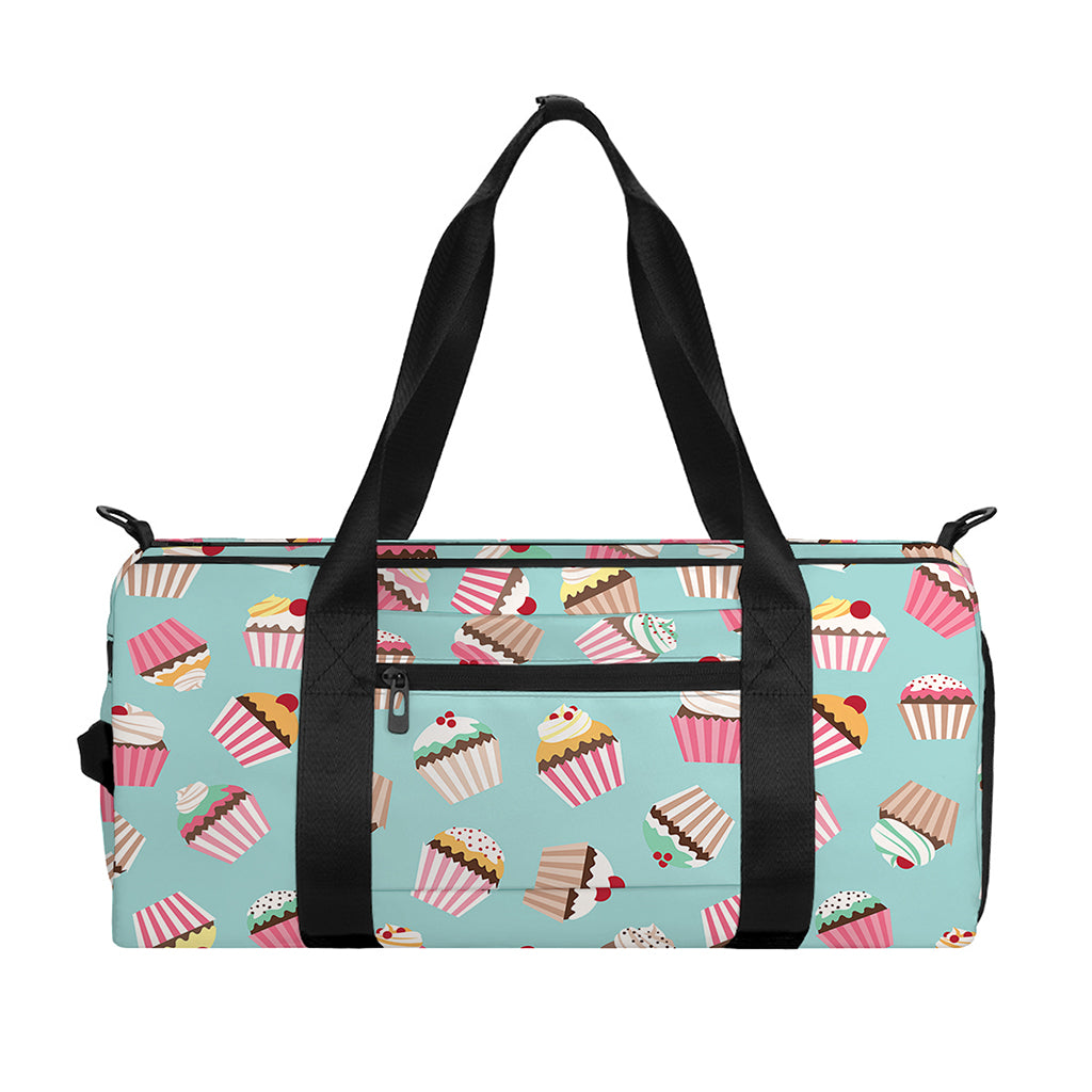 Pastel Cupcake Pattern Print Gym Bag