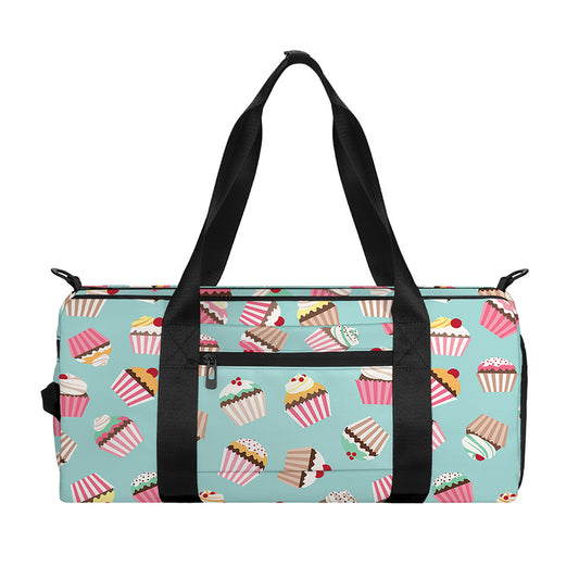 Pastel Cupcake Pattern Print Gym Bag