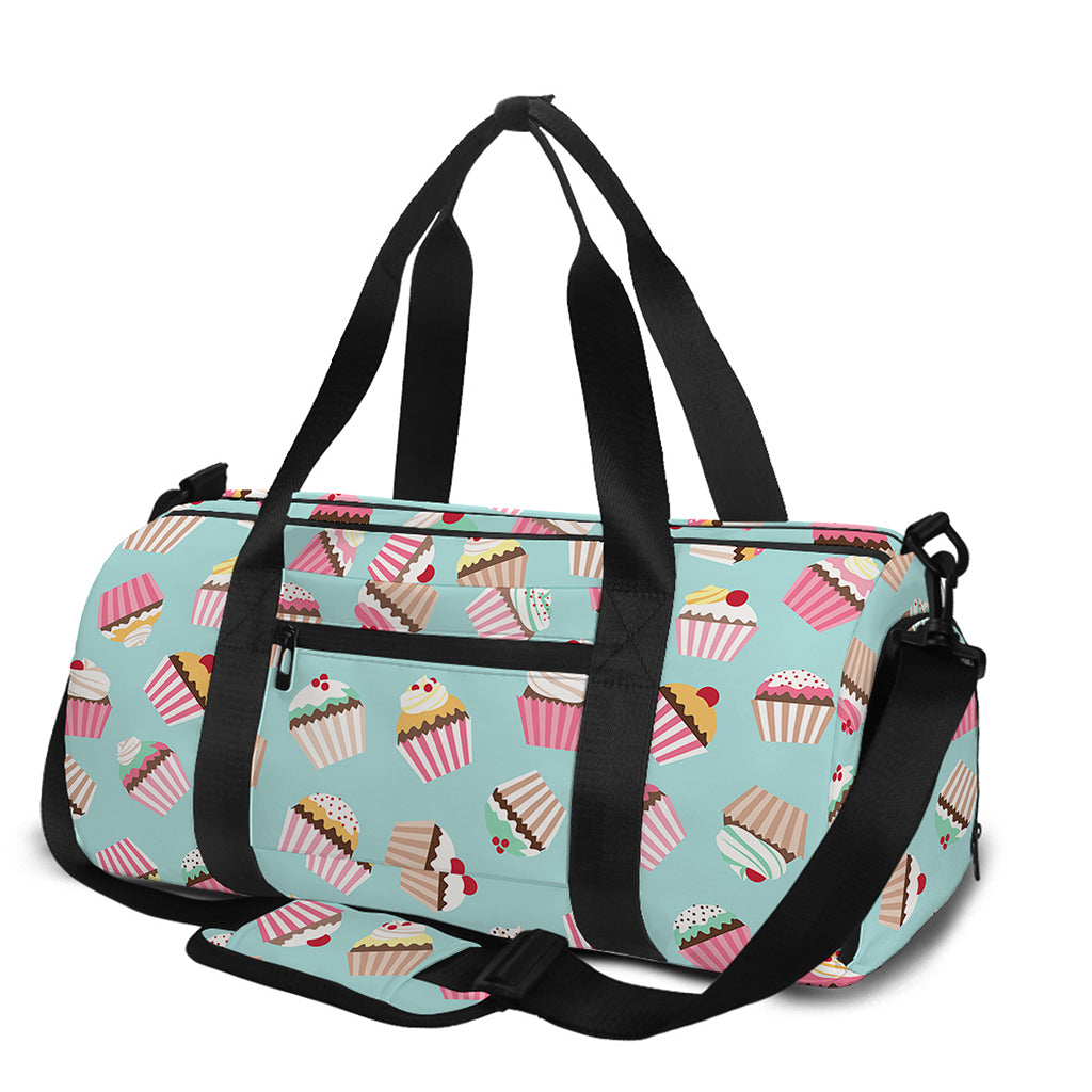 Pastel Cupcake Pattern Print Gym Bag