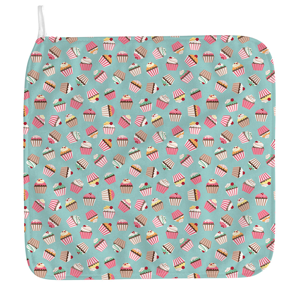 Pastel Cupcake Pattern Print Hand Towel