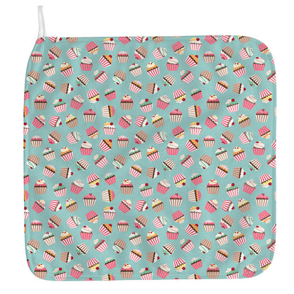 Pastel Cupcake Pattern Print Hand Towel