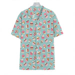 Pastel Cupcake Pattern Print Hawaiian Shirt