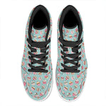 Pastel Cupcake Pattern Print High Top Leather Sneakers