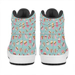 Pastel Cupcake Pattern Print High Top Leather Sneakers