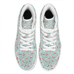 Pastel Cupcake Pattern Print High Top Leather Sneakers