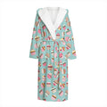 Pastel Cupcake Pattern Print Hooded Bathrobe
