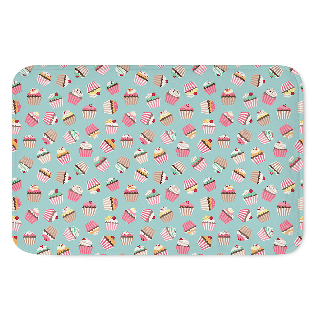 Pastel Cupcake Pattern Print Indoor Door Mat