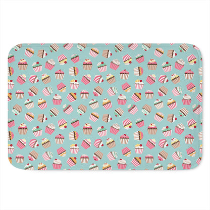 Pastel Cupcake Pattern Print Indoor Door Mat