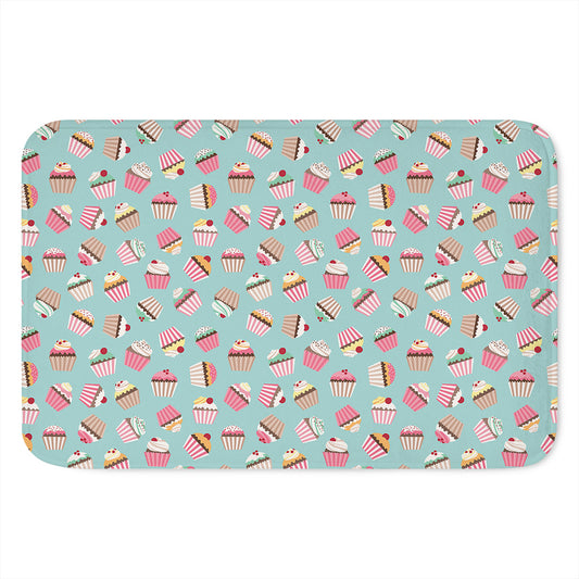 Pastel Cupcake Pattern Print Indoor Door Mat