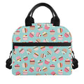 Pastel Cupcake Pattern Print Insulated Lunch Bag