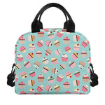 Pastel Cupcake Pattern Print Insulated Lunch Bag