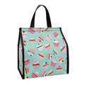Pastel Cupcake Pattern Print Insulated Lunch Tote
