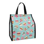 Pastel Cupcake Pattern Print Insulated Lunch Tote
