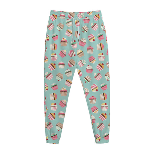 Pastel Cupcake Pattern Print Jogger Pants