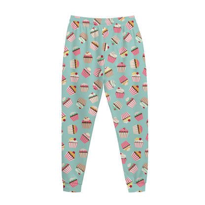 Pastel Cupcake Pattern Print Jogger Pants