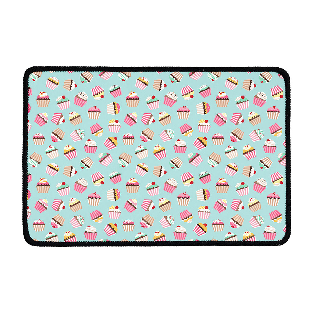 Pastel Cupcake Pattern Print Kitchen Mat
