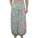 Pastel Cupcake Pattern Print Lantern Pants