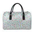 Pastel Cupcake Pattern Print Leather Duffel Bag