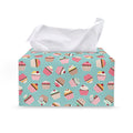 Pastel Cupcake Pattern Print Leather Tissue Box Cover