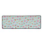 Pastel Cupcake Pattern Print Long Kitchen Mat