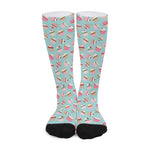 Pastel Cupcake Pattern Print Long Socks