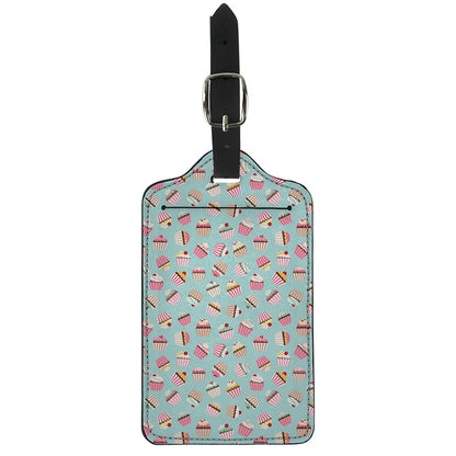 Pastel Cupcake Pattern Print Luggage Tag