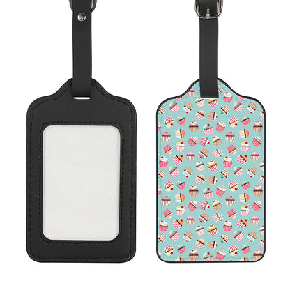 Pastel Cupcake Pattern Print Luggage Tag