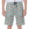 Pastel Cupcake Pattern Print Men's Beach Shorts