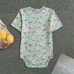 Pastel Cupcake Pattern Print Men's Bodysuit