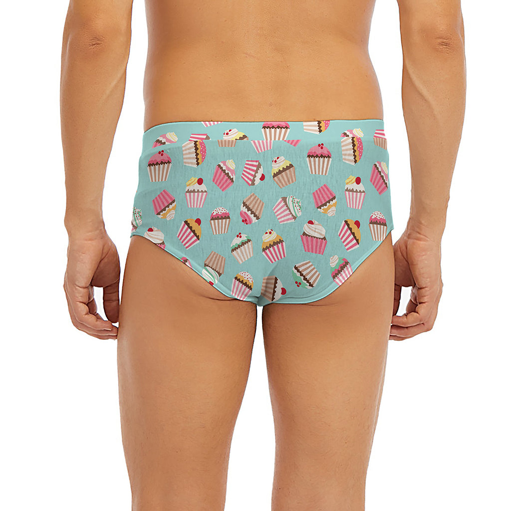 Pastel Cupcake Pattern Print Men's Briefs