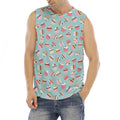 Pastel Cupcake Pattern Print Men's Fitness Tank Top