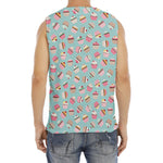 Pastel Cupcake Pattern Print Men's Fitness Tank Top