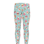 Pastel Cupcake Pattern Print Men's leggings