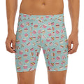 Pastel Cupcake Pattern Print Men's Long Boxer Briefs