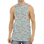 Pastel Cupcake Pattern Print Men's Muscle Tank Top