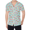 Pastel Cupcake Pattern Print Men's Shirt