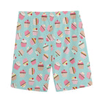 Pastel Cupcake Pattern Print Men's Sports Shorts