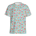 Pastel Cupcake Pattern Print Men's Athletic T-Shirt