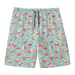 Pastel Cupcake Pattern Print Men's Swim Trunks