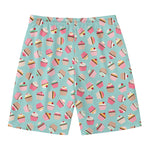Pastel Cupcake Pattern Print Men's Swim Trunks
