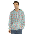 Pastel Cupcake Pattern Print Men's Velvet Pullover Hoodie