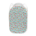 Pastel Cupcake Pattern Print Mesh Laundry Hamper