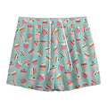 Pastel Cupcake Pattern Print Mesh Shorts