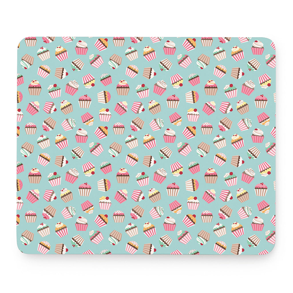 Pastel Cupcake Pattern Print Mouse Pad