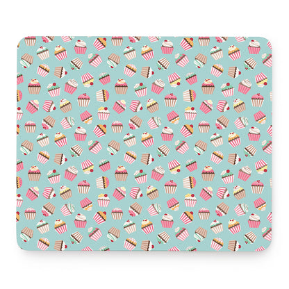 Pastel Cupcake Pattern Print Mouse Pad